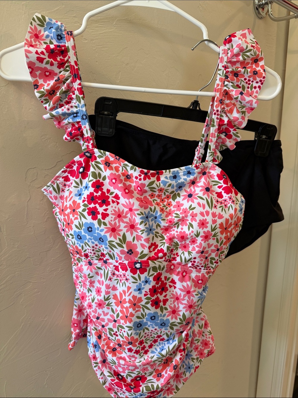 NWT Kate Kasin Two Piece Floral Tankini Swimsuit